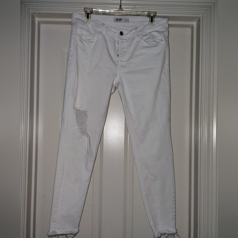 Just Black White Distressed Jeans
